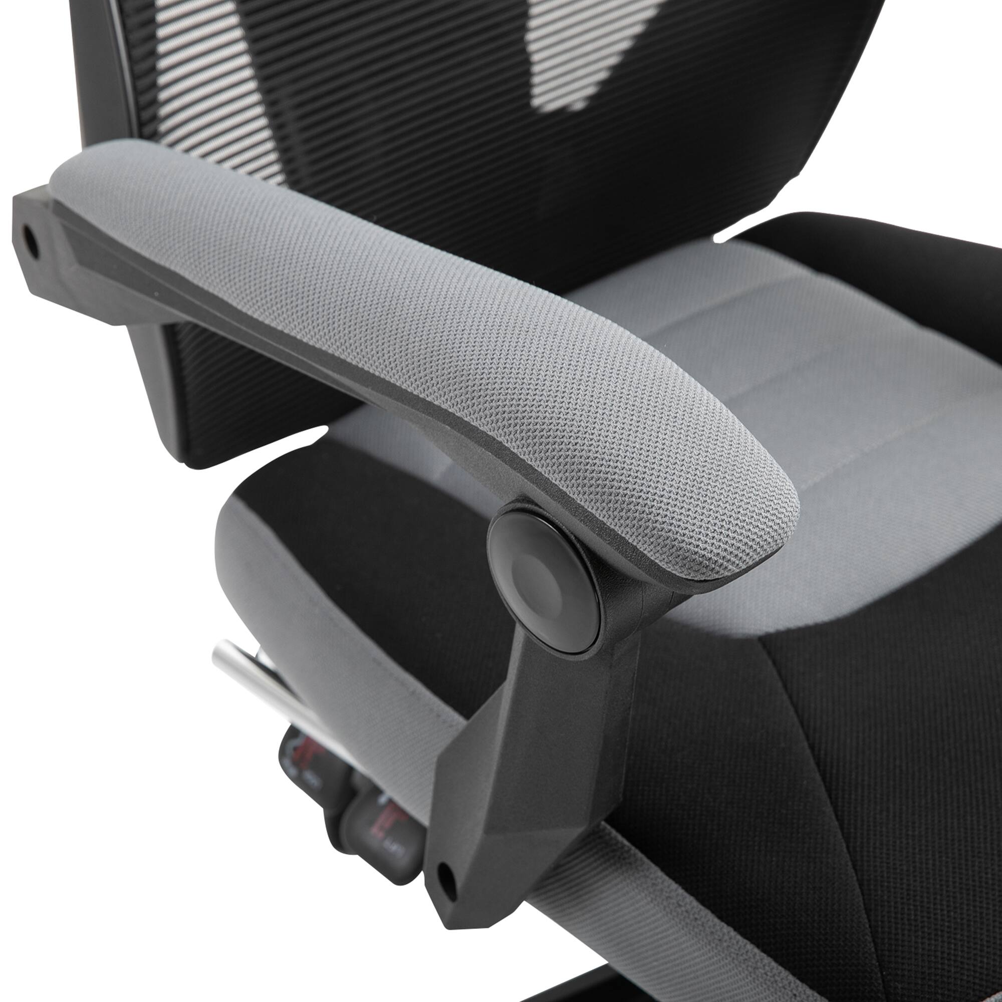 Alt View 7. Vinsetto - Ergonomic High Back Office Chair with Footrest, Lumbar Support - Grey.