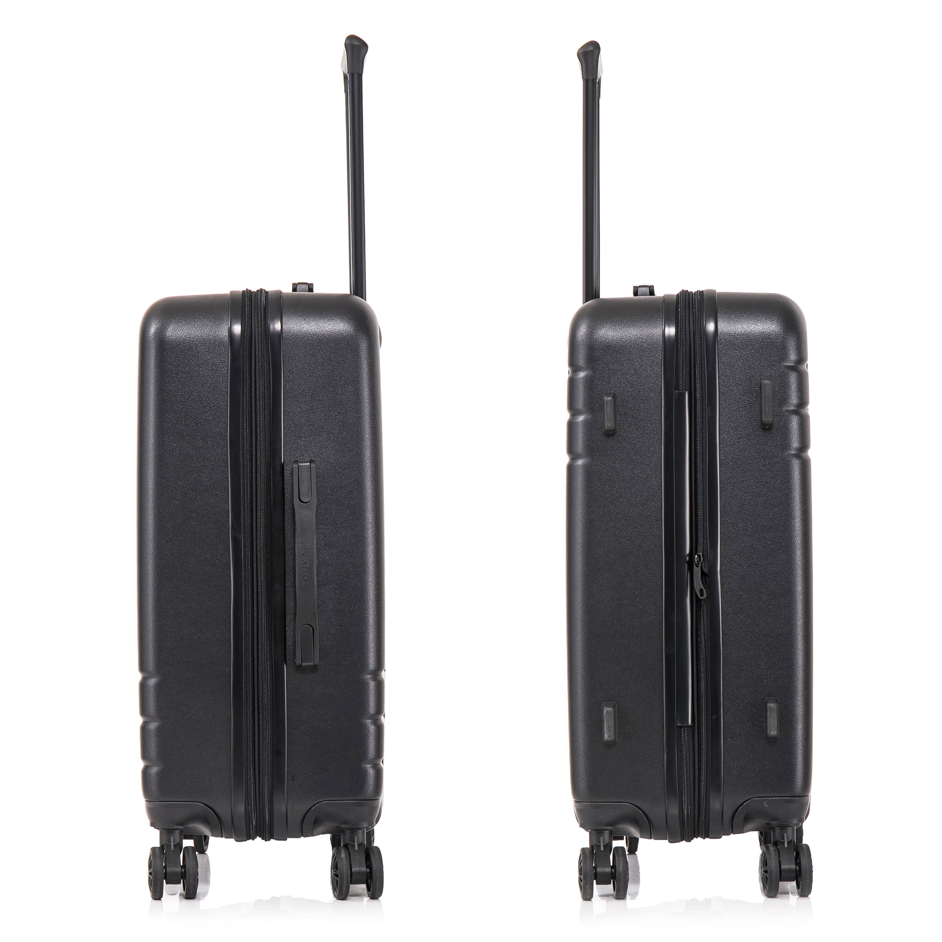 Alt View 3. DUKAP - Zahav Lightweight Hardside Spinner Luggage 24" - BLACK.