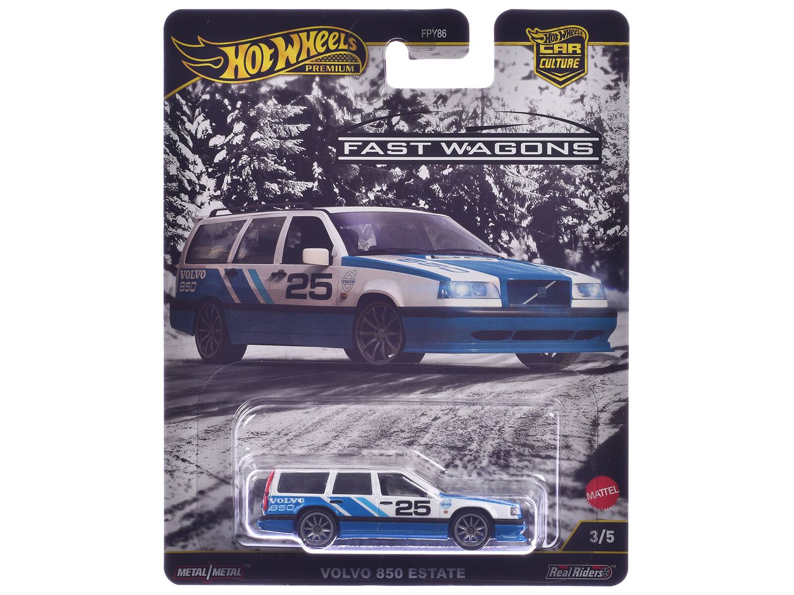 Hot Wheels Premium FPY86 Hot Wheels Car Culture Fast Wagons Volvo 850 1901 25 Volvo OSO, -25 Mattel 3/5 Metal/Metal Metal/Metal Volvo 850 Estate