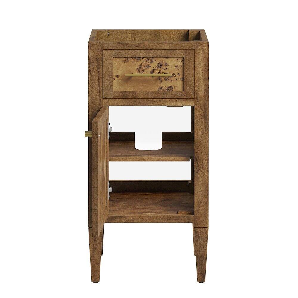 Alt View 4. Modway - Elysian 18" Wood Bathroom Vanity Cabinet (Sink Basin Not Included) - Brown.