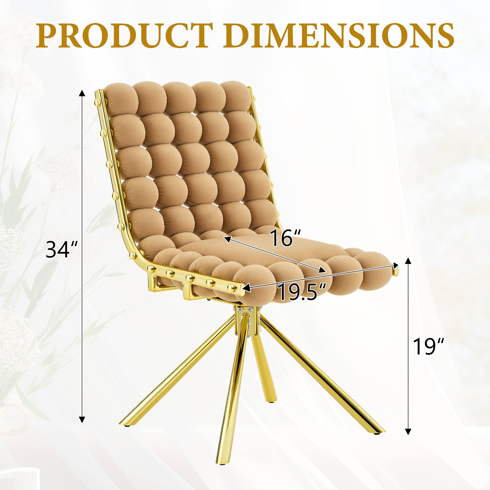PRODUCT DIMENSIONS  
34" x 16" x 19.5" x 19"