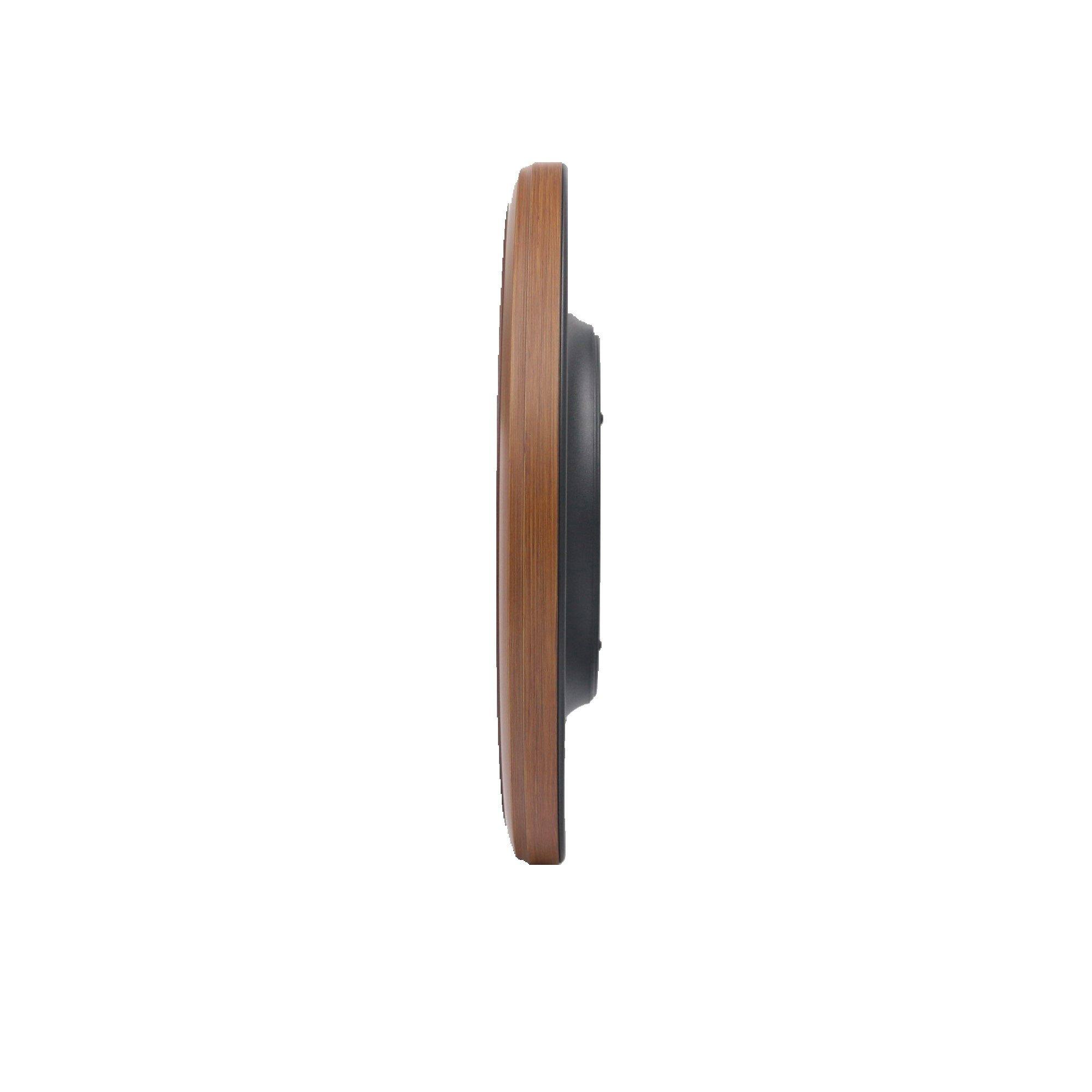 Angle. Seiko - Seiko 1 Gaines Numbered Wooden Finish Wall Clock - Brown - Brown.