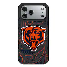 Front. Keyscaper - Chicago Bears Bump Case with 8.2ft Drop Protection - 13 mini - Multicolor.