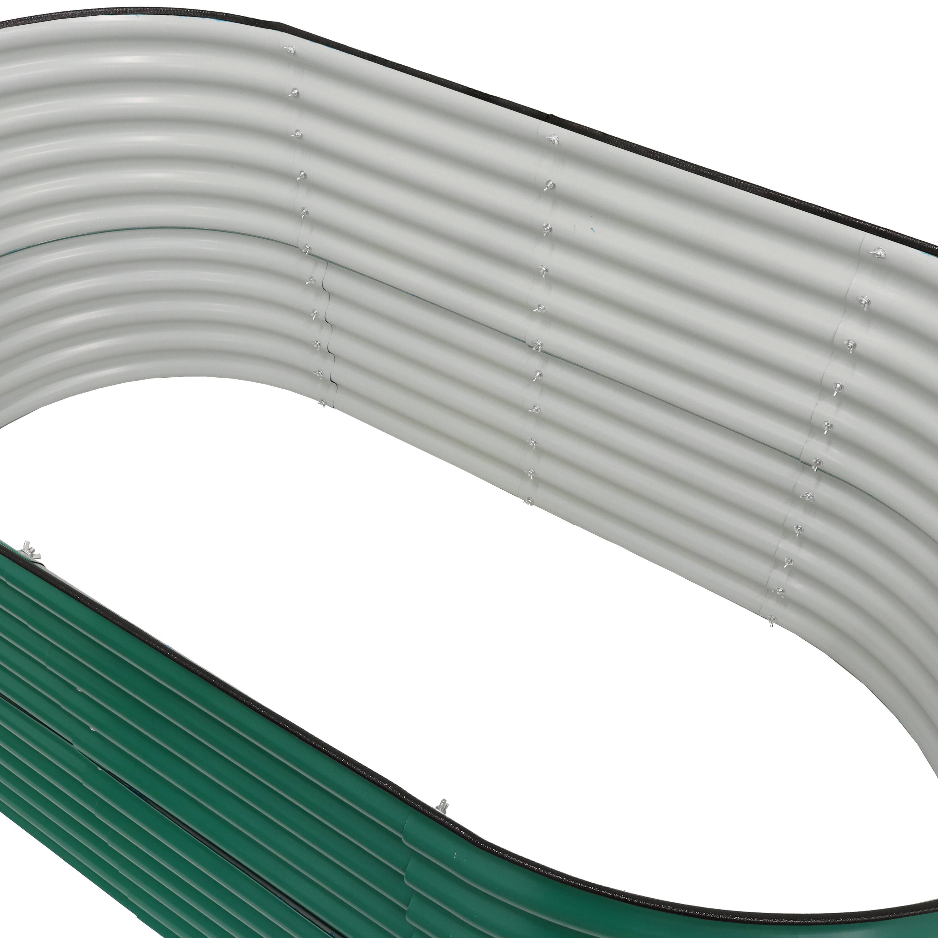 Alt View 8. Sunnydaze - Galvalume Steel Oval Raised Garden Bed - 79 in x 32 in - Green.