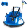 Costway - 12V Kids Bumper Car,360° Spin & Remote.Battery-Powered,for 1.5-6 ages - Navy