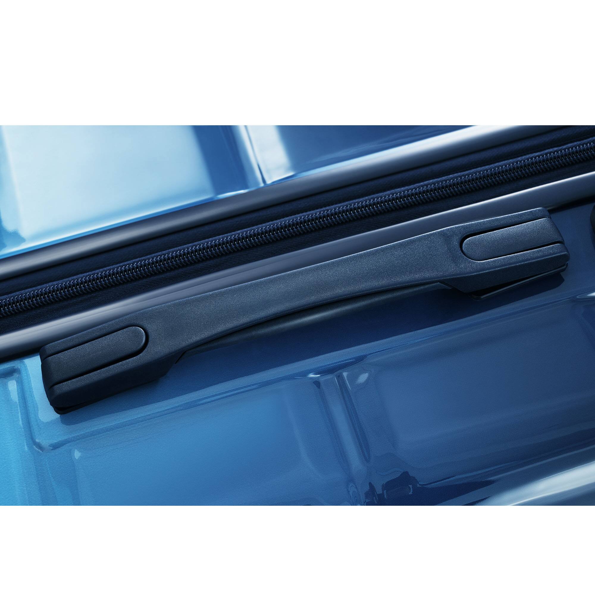 Alt View 3. Ecooso - 5-Piece ABS+PC Hard Shell Luggage Set with USB Port, Spinner Wheels, Side Hooks, and Weekender Travel Bag - Navy.