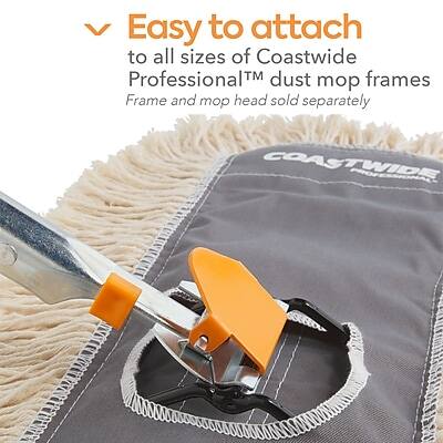 Easy to attach to all sizes of Coastwide Professional™ dust mop frames  
Frame and mop head sold separately  
COASTWIDE