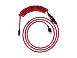 HyperX - USB-C Coiled Cable -Black - Red