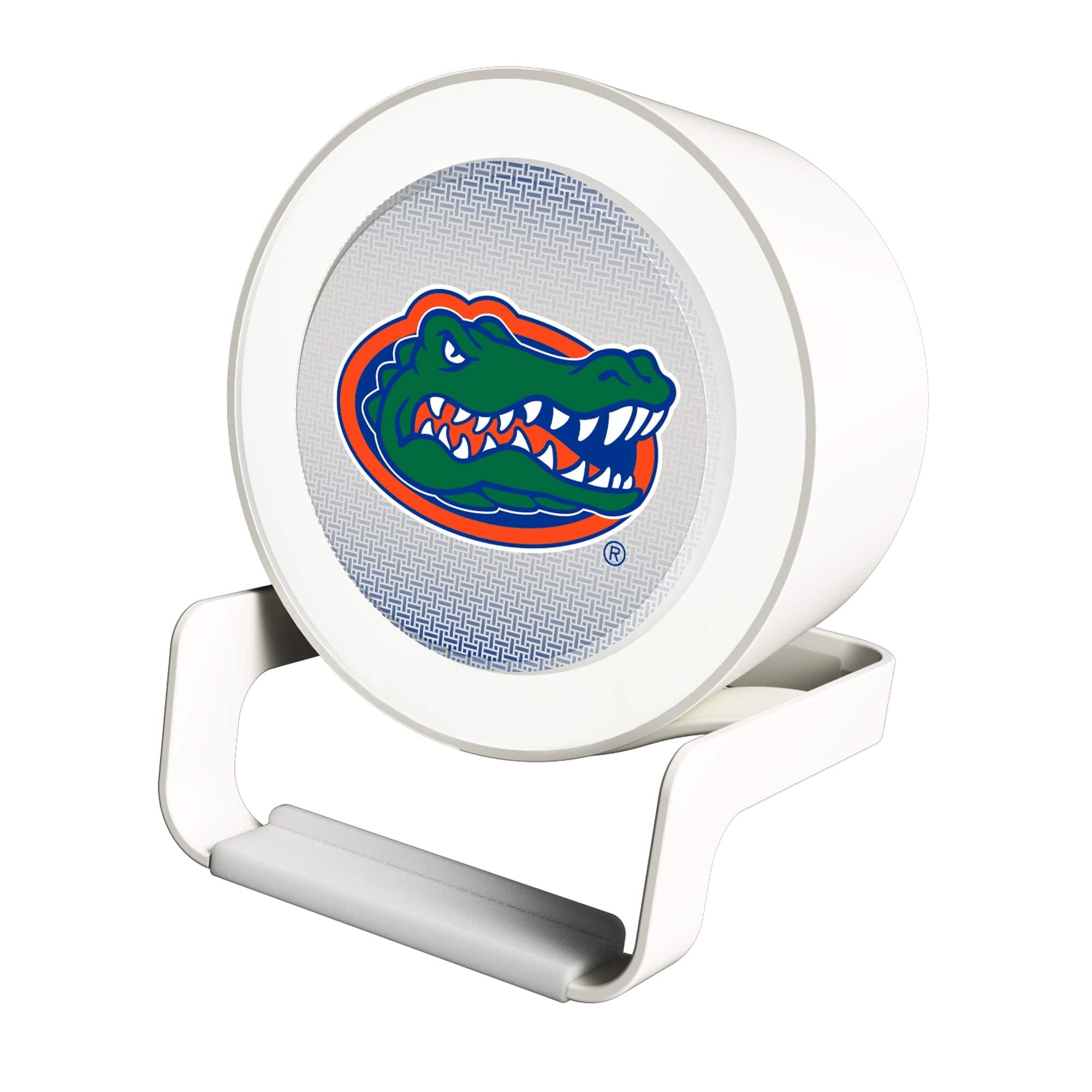 Front. Keyscaper - Florida Gators Linen Print Nightlight Charger & Bluetooth Speaker - White.