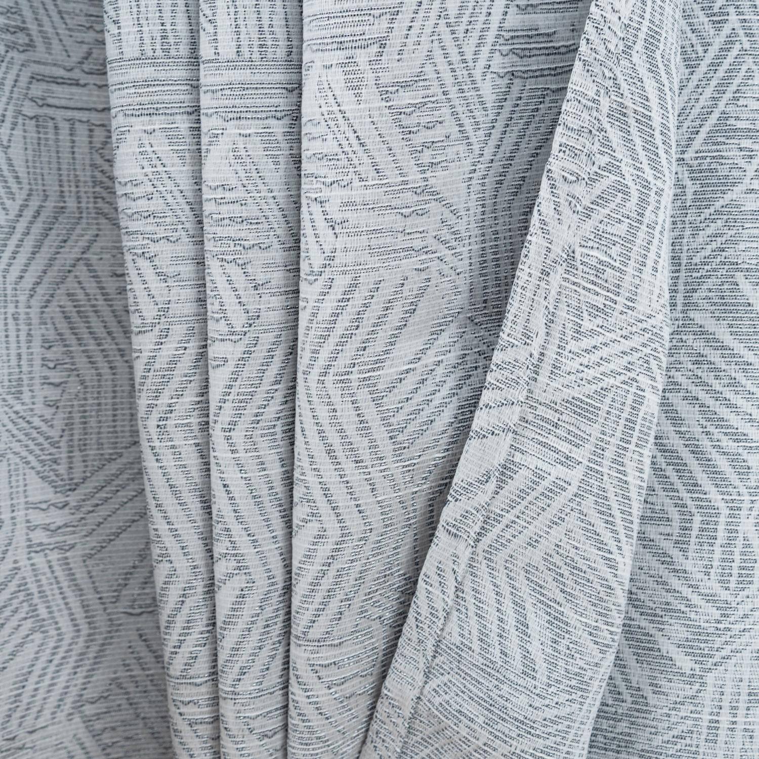 Left. RT Designers Collection - RT Designer Collection Wilton Jacquard Grommet Luxurious Modern Design Curtain Panel 54" x 84" Charcoal - Charcoal.