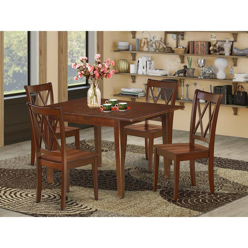 Left. East West Furniture - Dining Room Set Mahogany - Brown.
