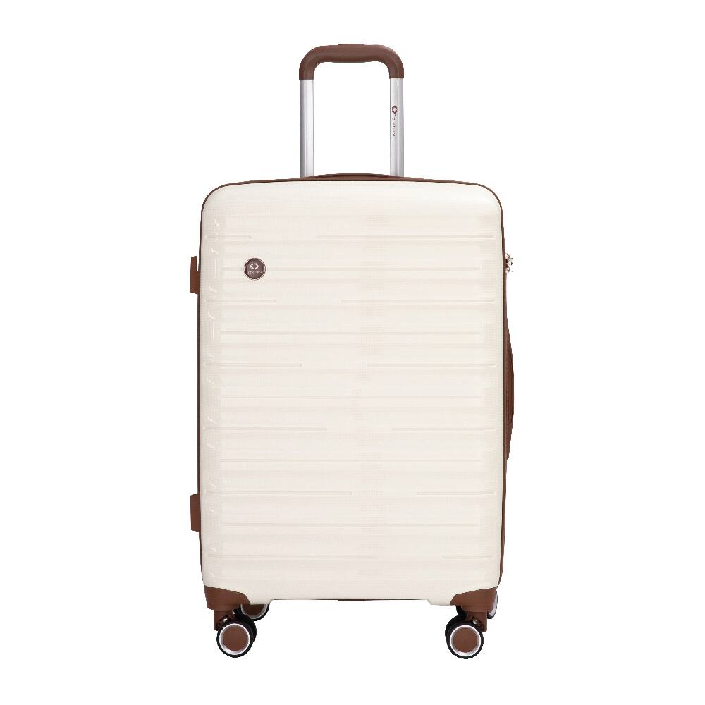Angle. Ropilly - Ropilly 5-Piece Hardshell Luggage Set White Polypropylene 20/24/28 - White.