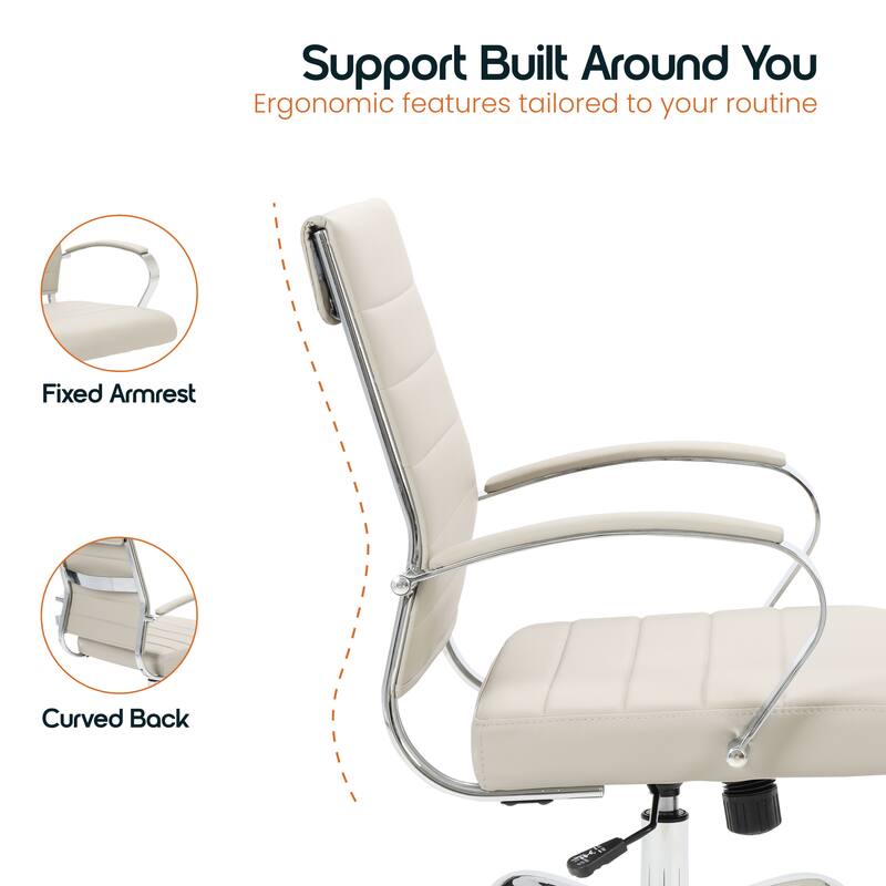 Support Built Around You  
Ergonomic features tailored to your routine  

- Fixed Armrest  
- Curved Back
