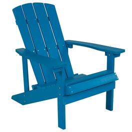 Emma + Oliver - All-Weather Poly Resin Wood Adirondack Chair - Blue