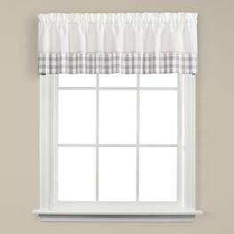 SKL Home - Cumberland Traditional Design 36" Tier Pair Curtain With 1.5" Rod Pocket - 57" x 36" - Dove gray