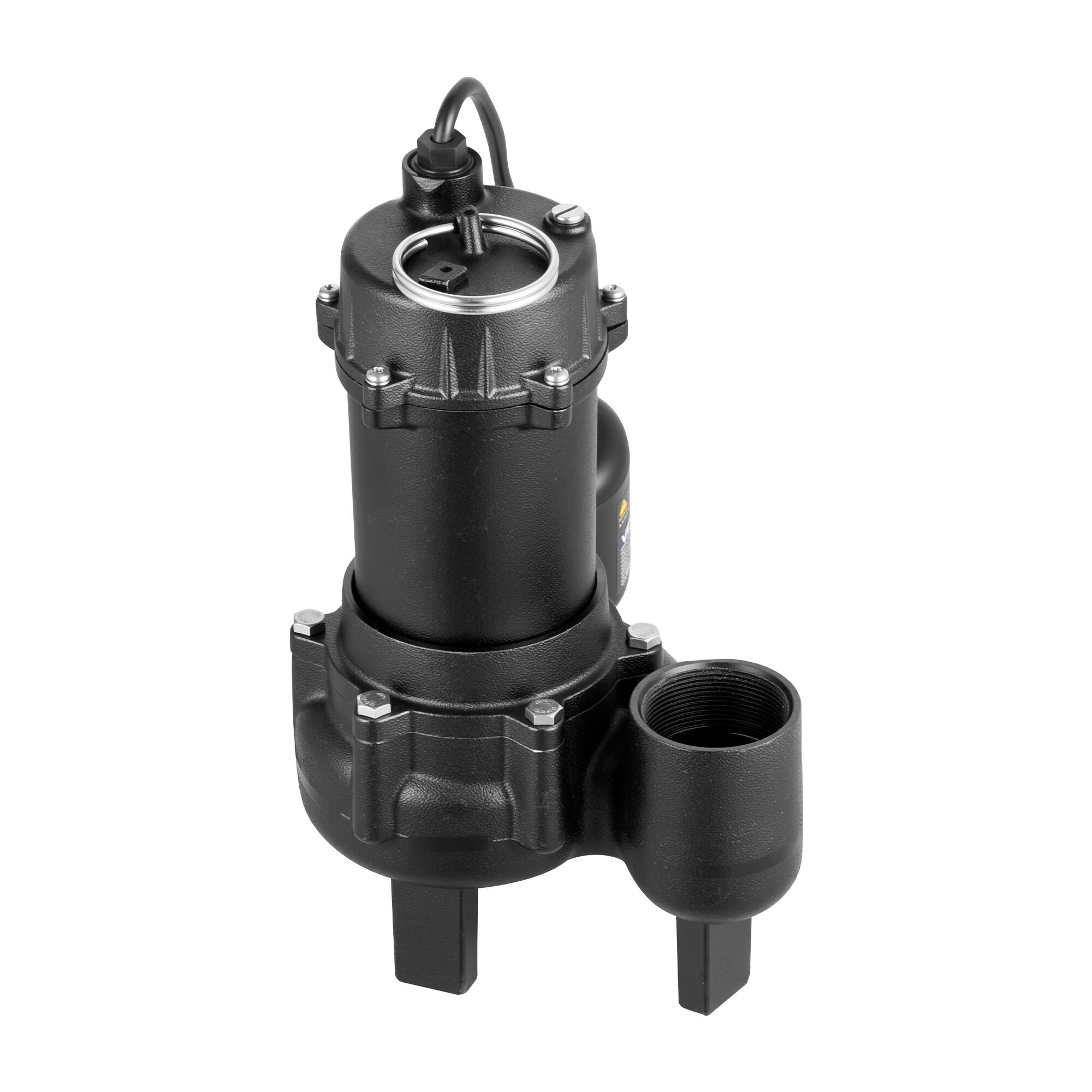 Alt View 5. VEVOR - Sewage Pump System, 1/2 HP, 4800 GPH Cast Iron Sewage Pump with Basin Kit, 120 Volt, Automatic On/Off Outdoor Water - Black.