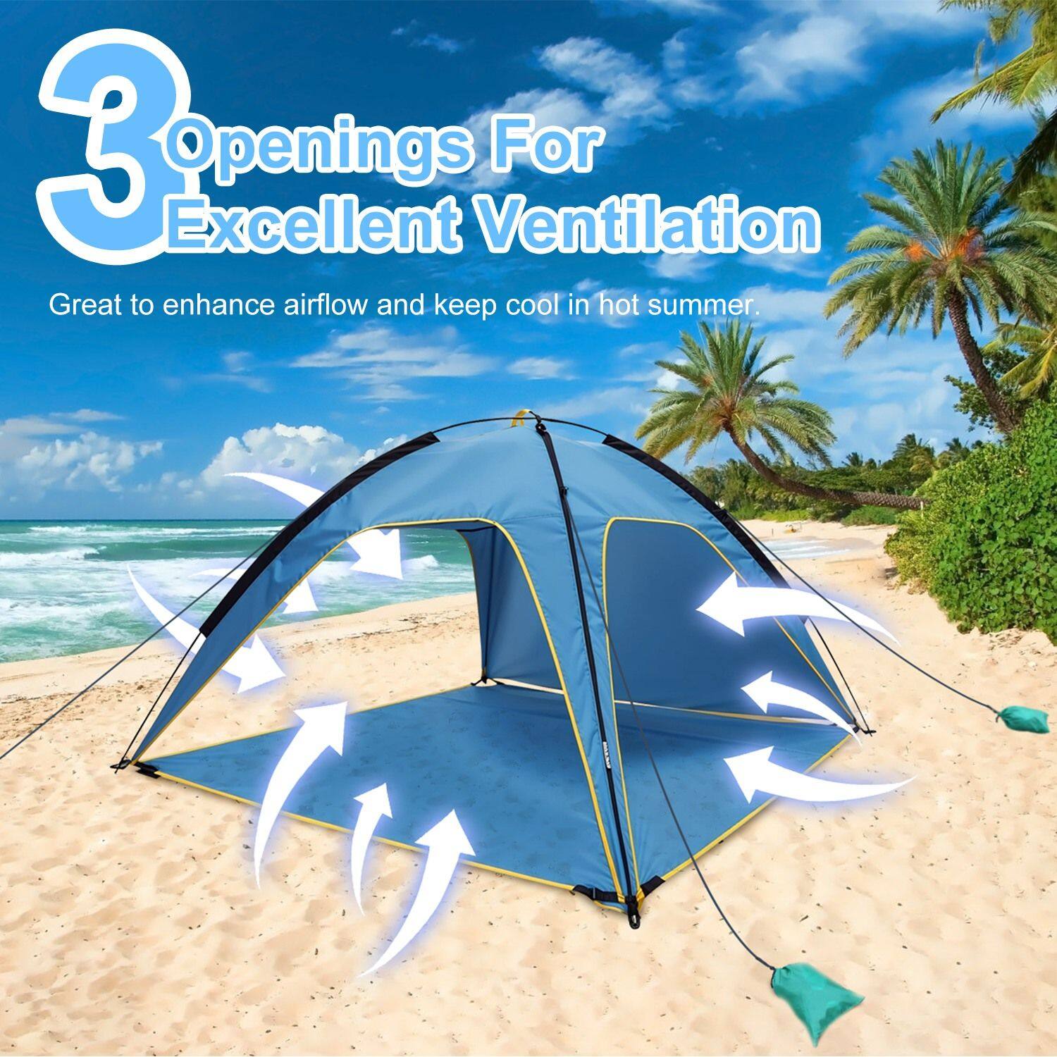 3 Openings For Excellent Ventilation  
Great to enhance airflow and keep cool in hot summer.