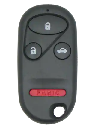 Front. Car Keys Express - Honda Keyless Entry Remote - 4 Buttons (Lock, Unlock, Trunk, and Panic) - Black.