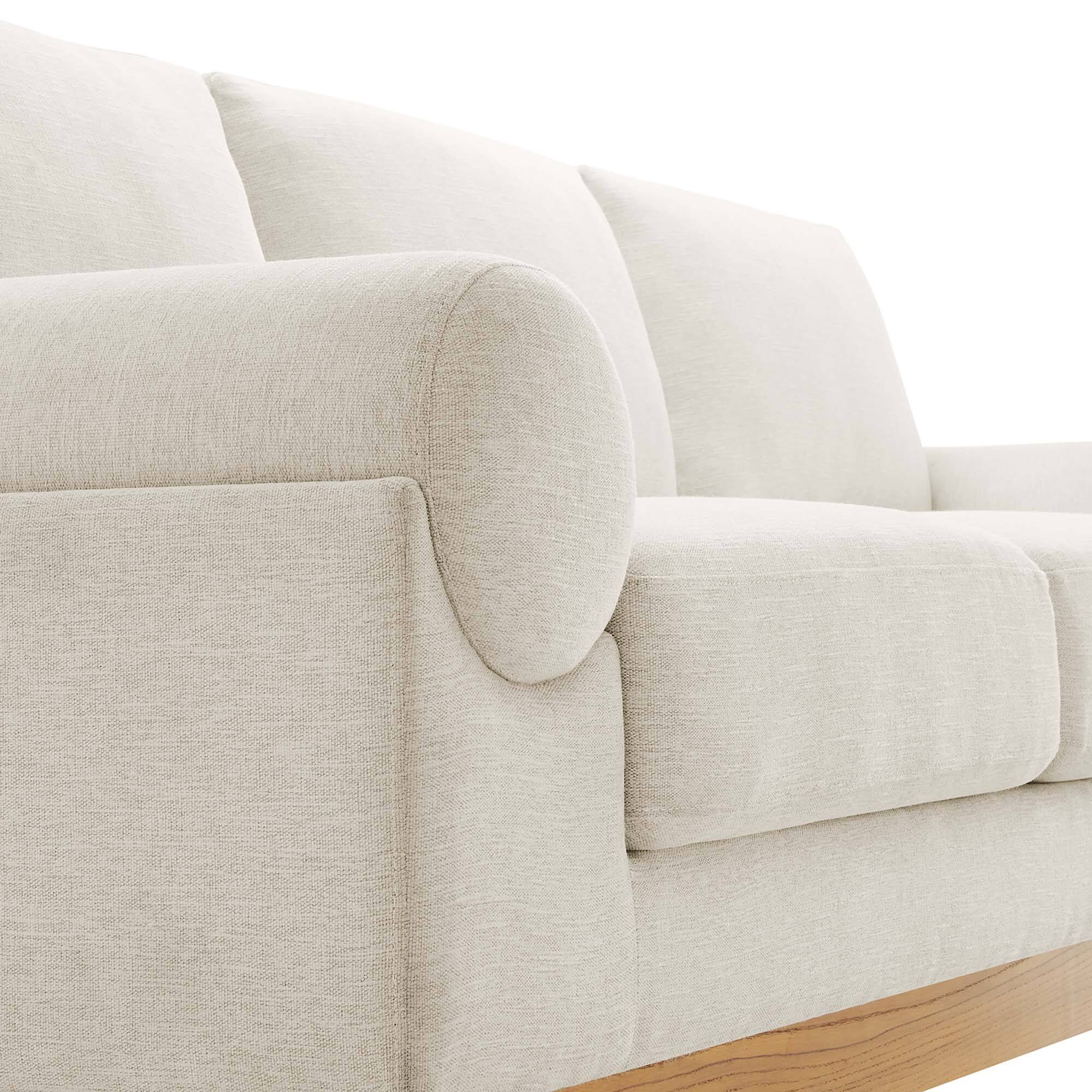 Alt View 3. Modway - Oasis Upholstered Fabric Sofa by Modway - White.