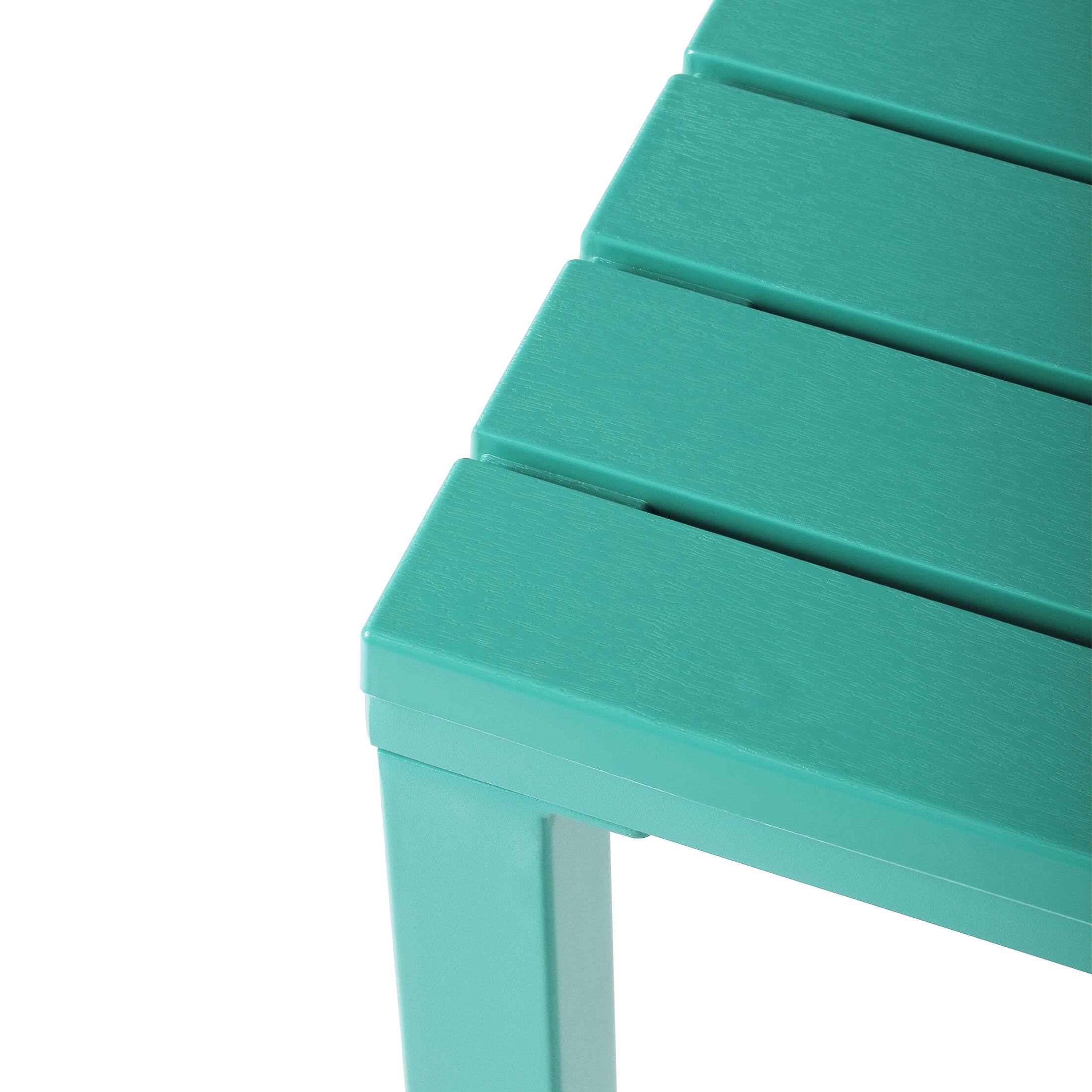 Alt View 3. WestinTrends - WestinTrends Playa 31.5" Iron Metal Frame Outdoor Square Patio Dining Table - Turquoise.