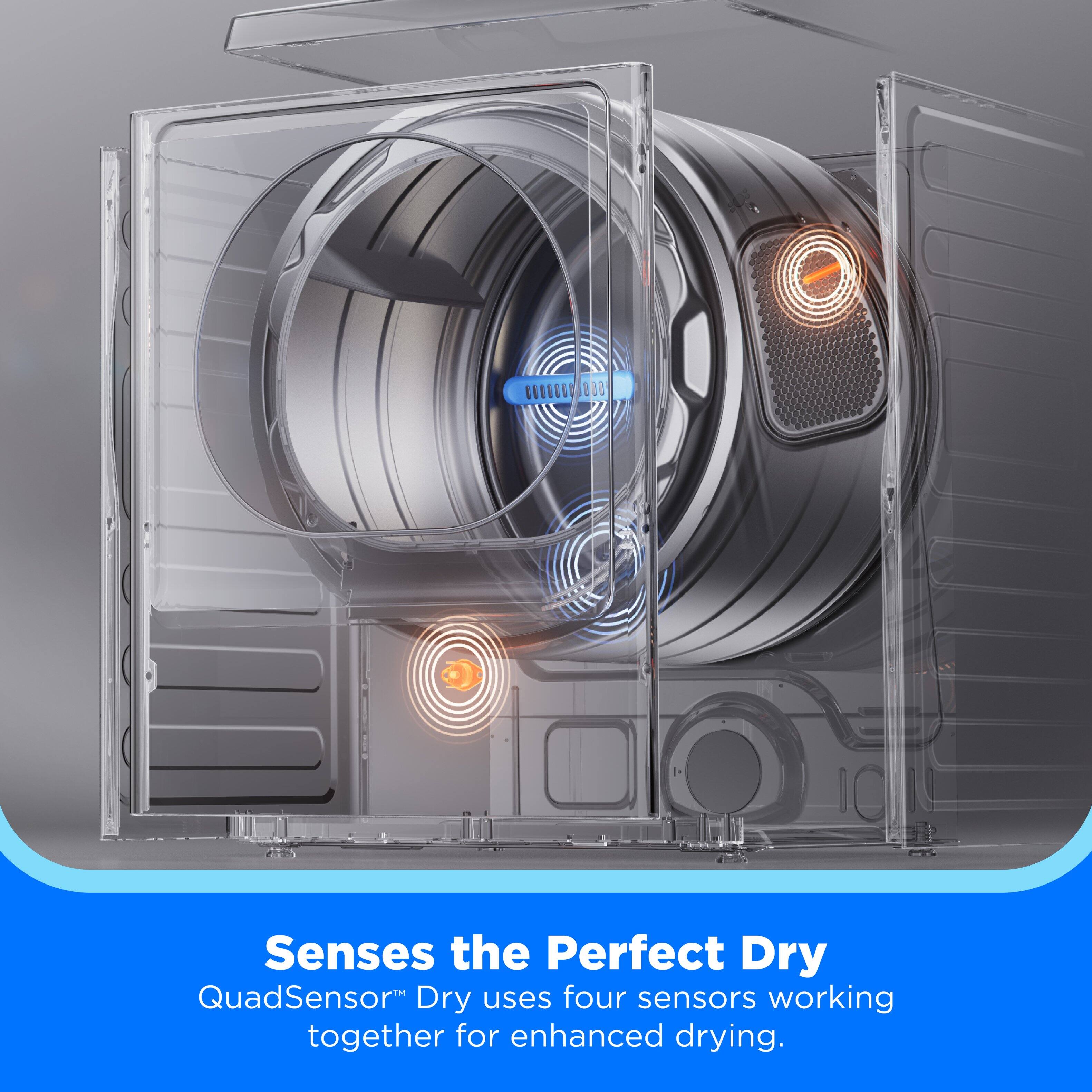 Senses the Perfect Dry  
QuadSensor™ Dry uses four sensors working together for enhanced drying.