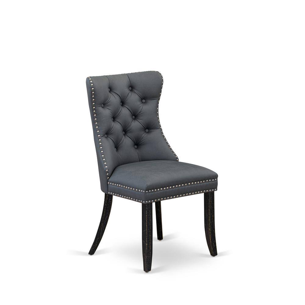 Back. East West Furniture - Parson Chairs - Black.