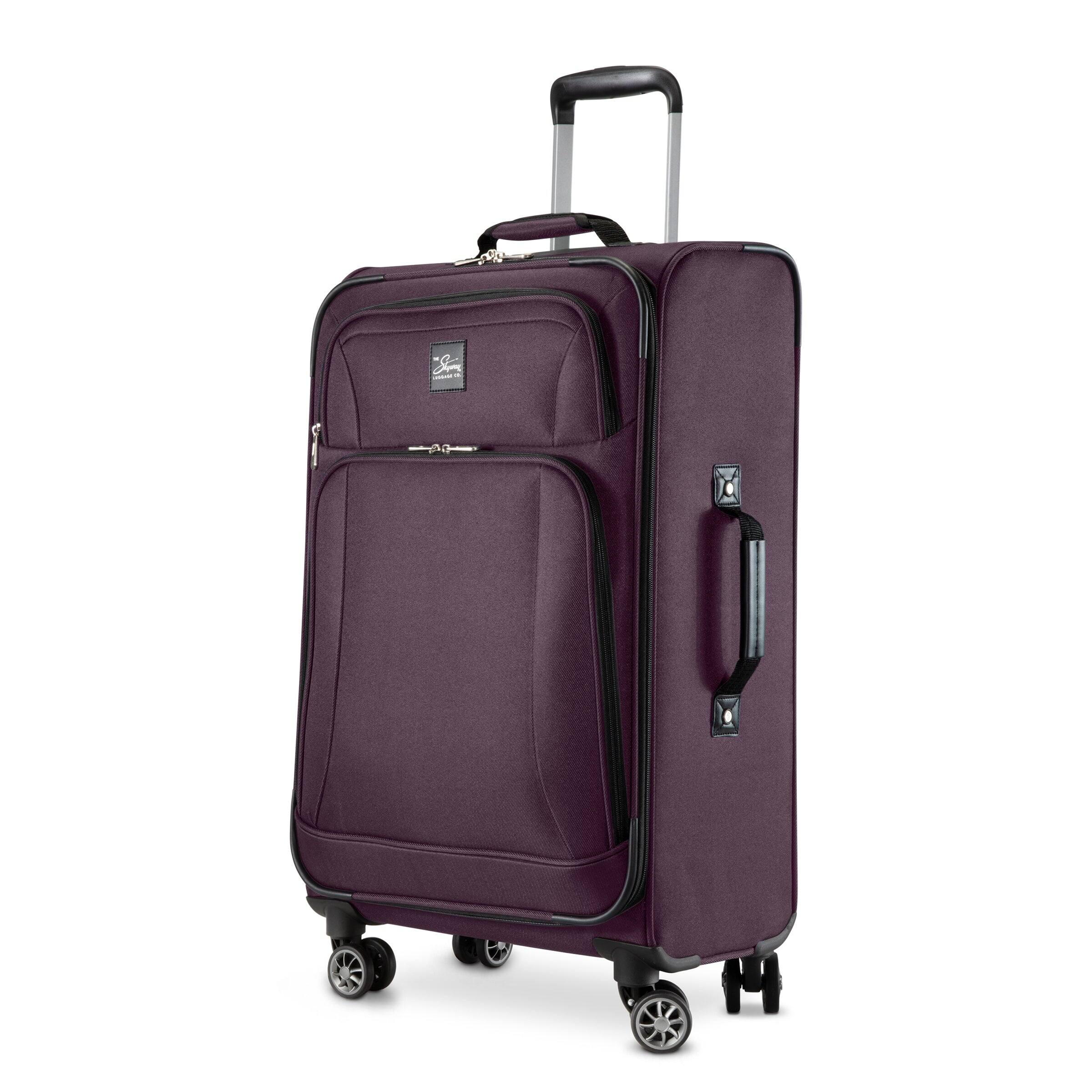 Angle. Skyway - Epic Softside Medium Check-In, Plum - Plum.