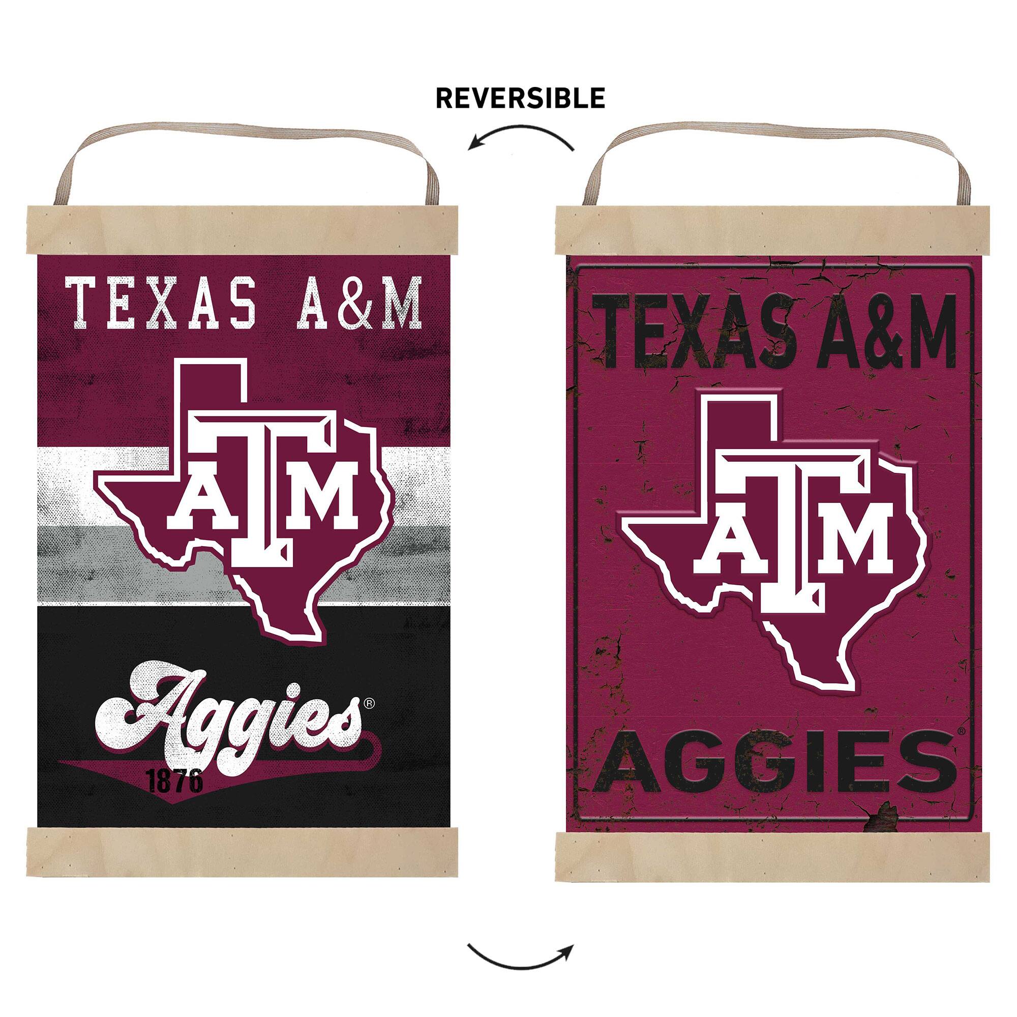 REVERSIBLE  
TEXAS A&M  
A&M  
Aggies  
1876  
TEXAS A&M  
A&M  
AGGIES