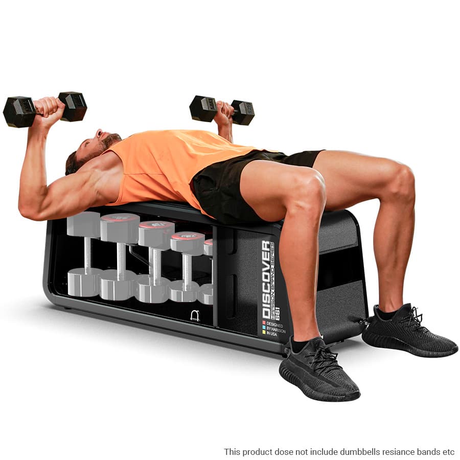 HARISON - Commercial Adjustable Dumbbell Training Bench 1500 lbs capacity Weight Training Bench(BB661) - Black