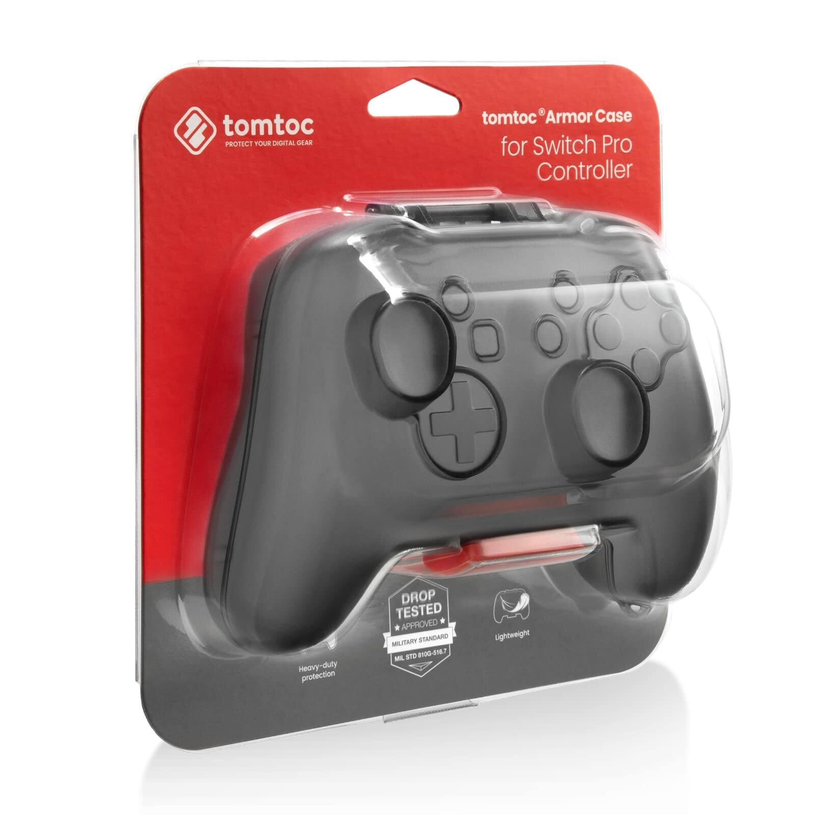 tomtoc PROTECT YOUR DIGITAL GHAR tomtoc *Armor Case for Switch Pro Controller + Heavy-duty protection DROP TESTED . * APPROVED MILITARY SANITIZATION ML STD 8100-079.7 Lightweight