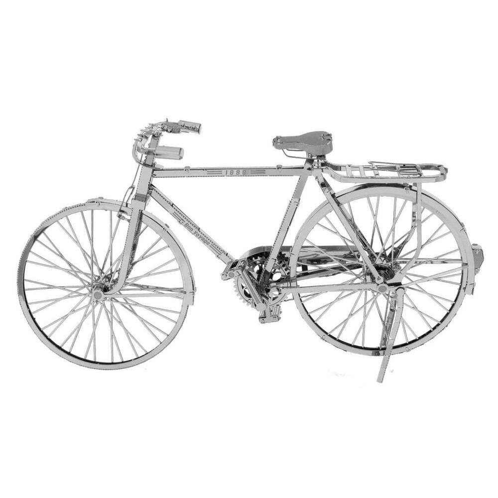 Left. Metal Earth - Model Kit Classic Bicycle "Bon Voyage" (Challenging Difficulty) Steel Model by Metal Earth - Silver.