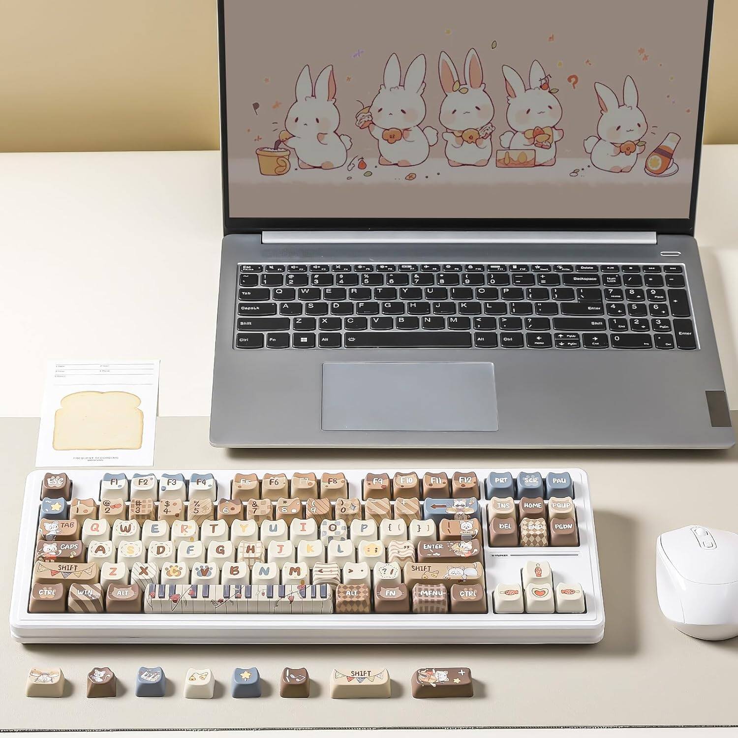 The text in the image appears to be a mix of random characters and numbers. Here is a corrected and grouped version of the text:

1. "a A"
2. "L W R T A O C Y H"
3. "de U a o na"
4. "1 & 0 L"
5. "3 & D"
6. "4 & 1 3"
7. "a F1 FJ F4 FS FK 69 FH Fll FH PET Sca PwU I ZA d D Q 0 w $ Q E R % 5 T & 7 Y 25 u 9 I 3 G O 3 P I I E 1 3 IMS IA VEW PUpN CAP A S D F G H J k L"
8. "ENTEE SHIFT Z x B N M I SHIET Cre WOW AID ALT FN EN CINL SHEFT"

This text seems to be a mix of keyboard keys and random characters, possibly representing a keyboard layout or a sequence of keys pressed.