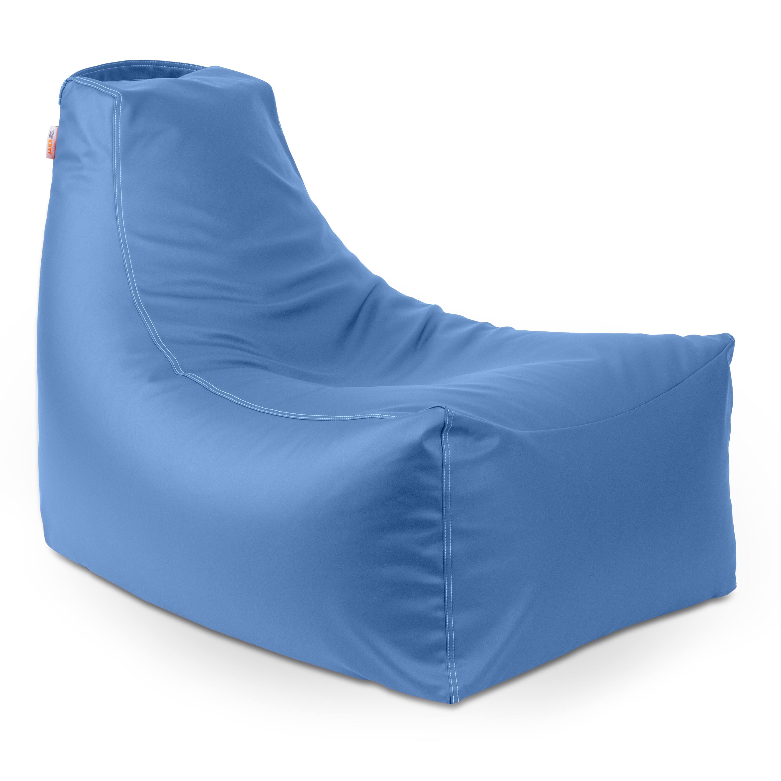 Back. Jaxx - Jaxx Pezzi Premium Vinyl Classroom Bean Bag Chair, Royal Blue - Royal Blue.