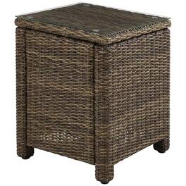 Crosley Furniture - Bradenton Wicker Outdoor Side Table - Weathered Brown