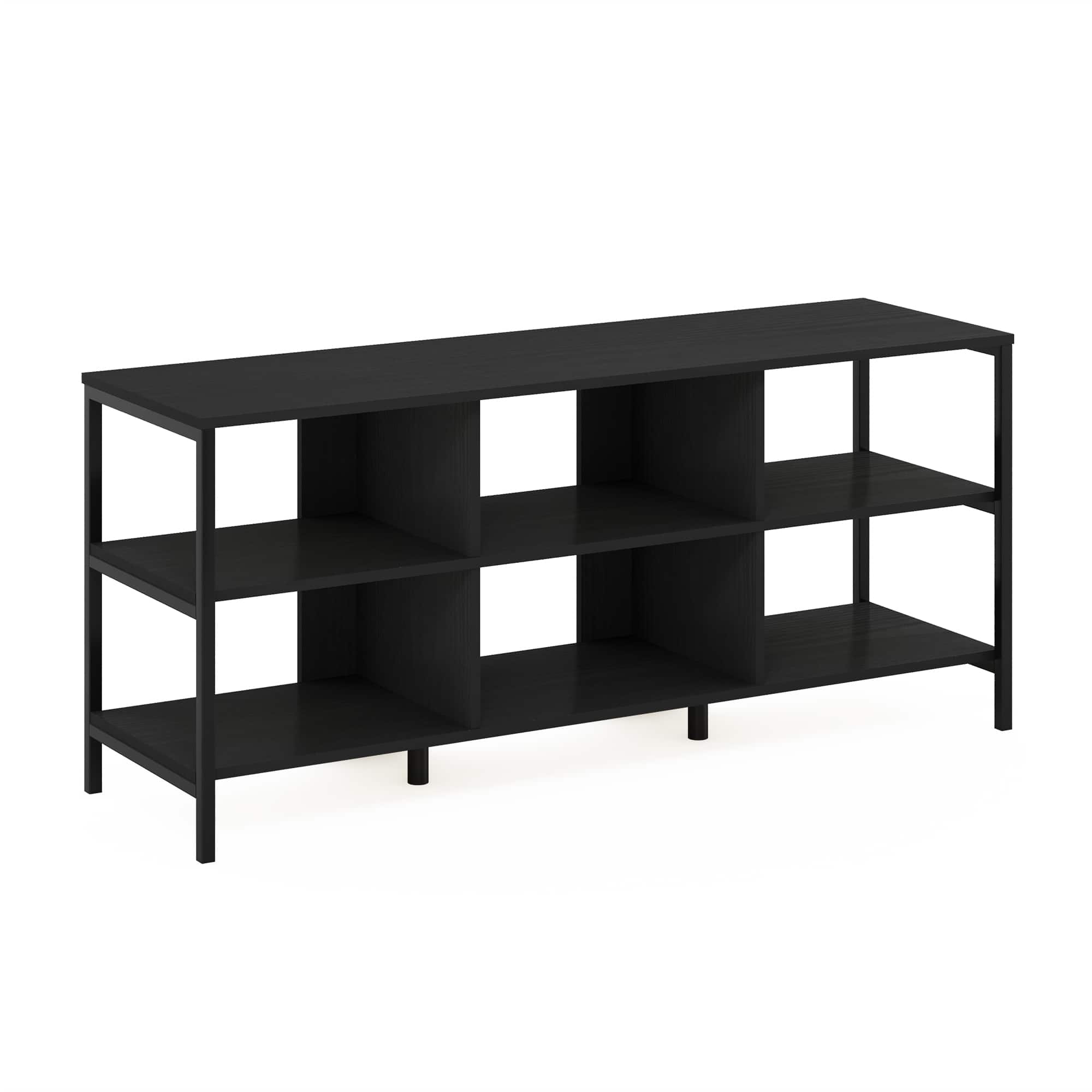 Furinno - Camnus Modern Living TV Stand for TVs up to 60 Inch - Americano/Black