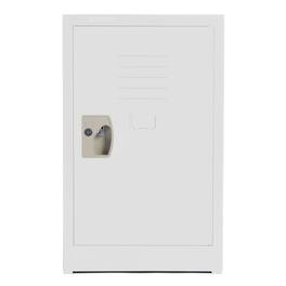 AdirOffice - Storage Locker 629-Series 24" H 1-Tier Steel Locker with Key Lock - White
