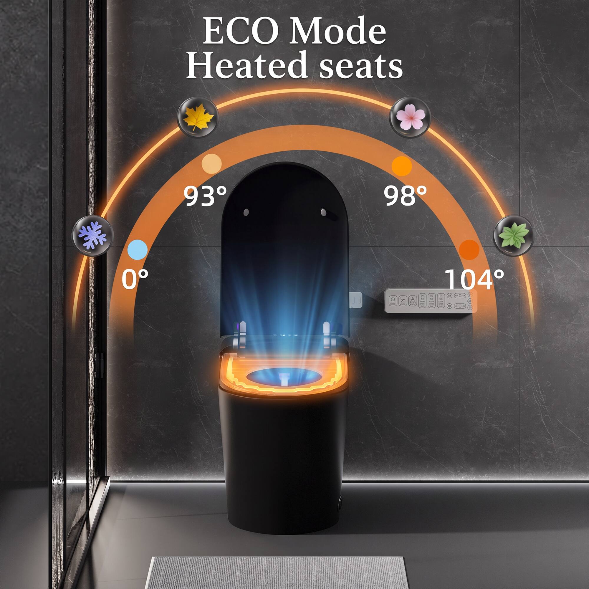 ECO Mode Heated seats
93
98
0
104