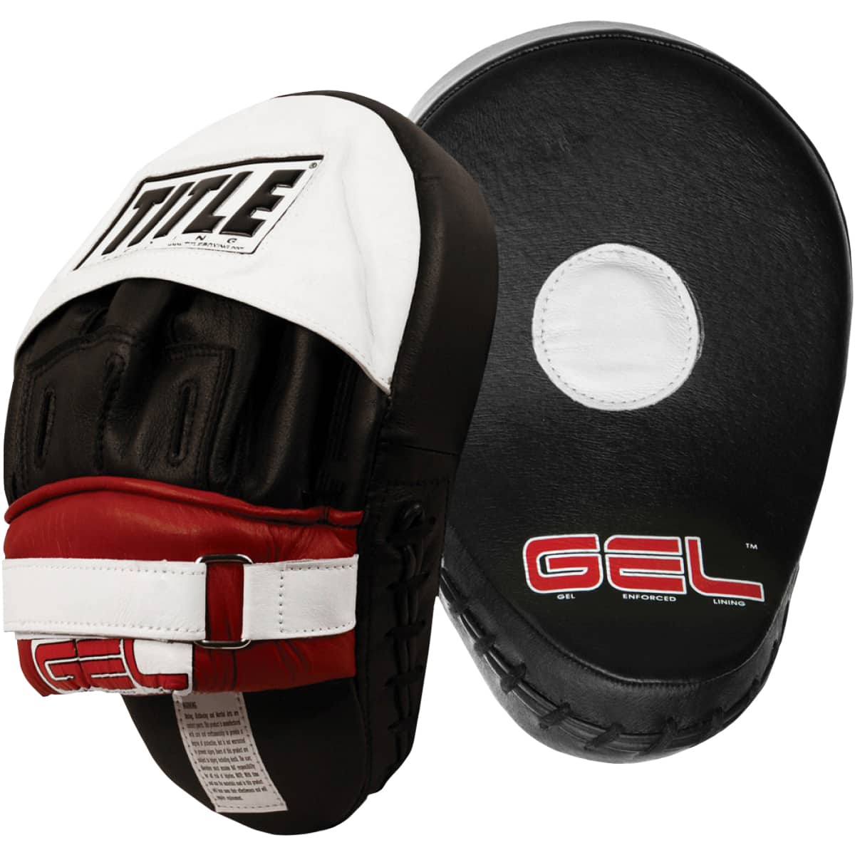 TITLE Boxing - Gel Contoured Punch Mitts - Black