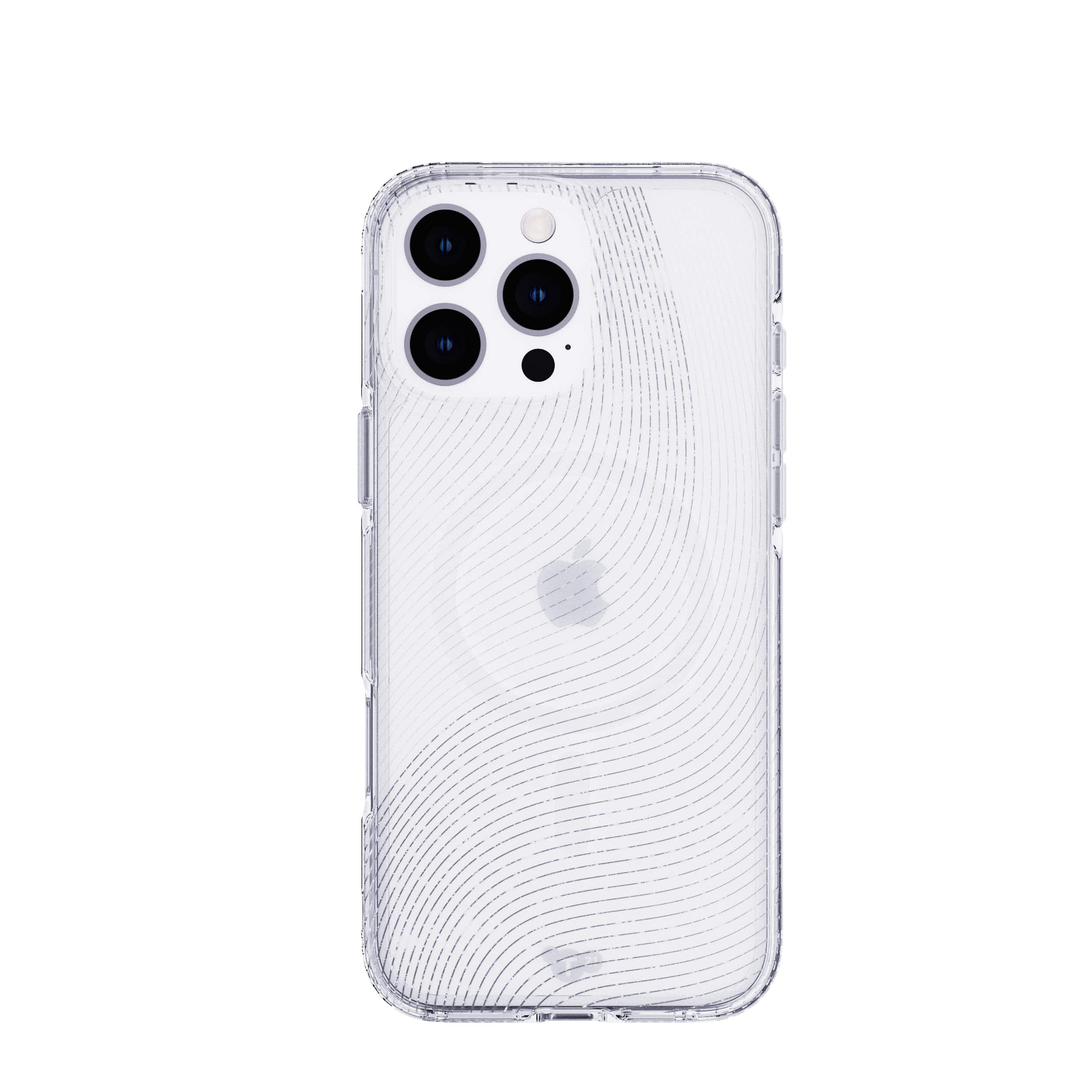 Tech21 - EvoSparkle case for iPhone 16 Pro Max - Compatible with MagSafe - Impact Protection Case - in Zen - Clear