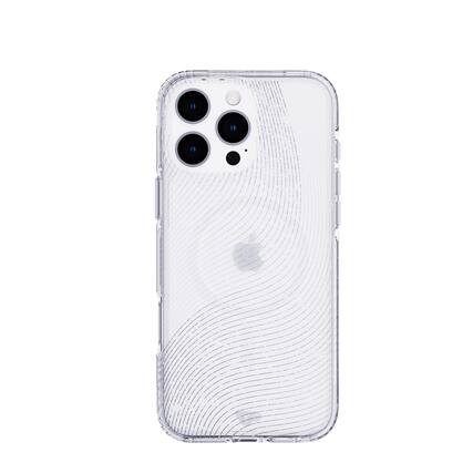 Front. Tech21 - Tech21 EvoSparkle case for iPhone 16 Pro Max - Compatible with MagSafe - Impact Protection Case - in Zen Clear - Clear.
