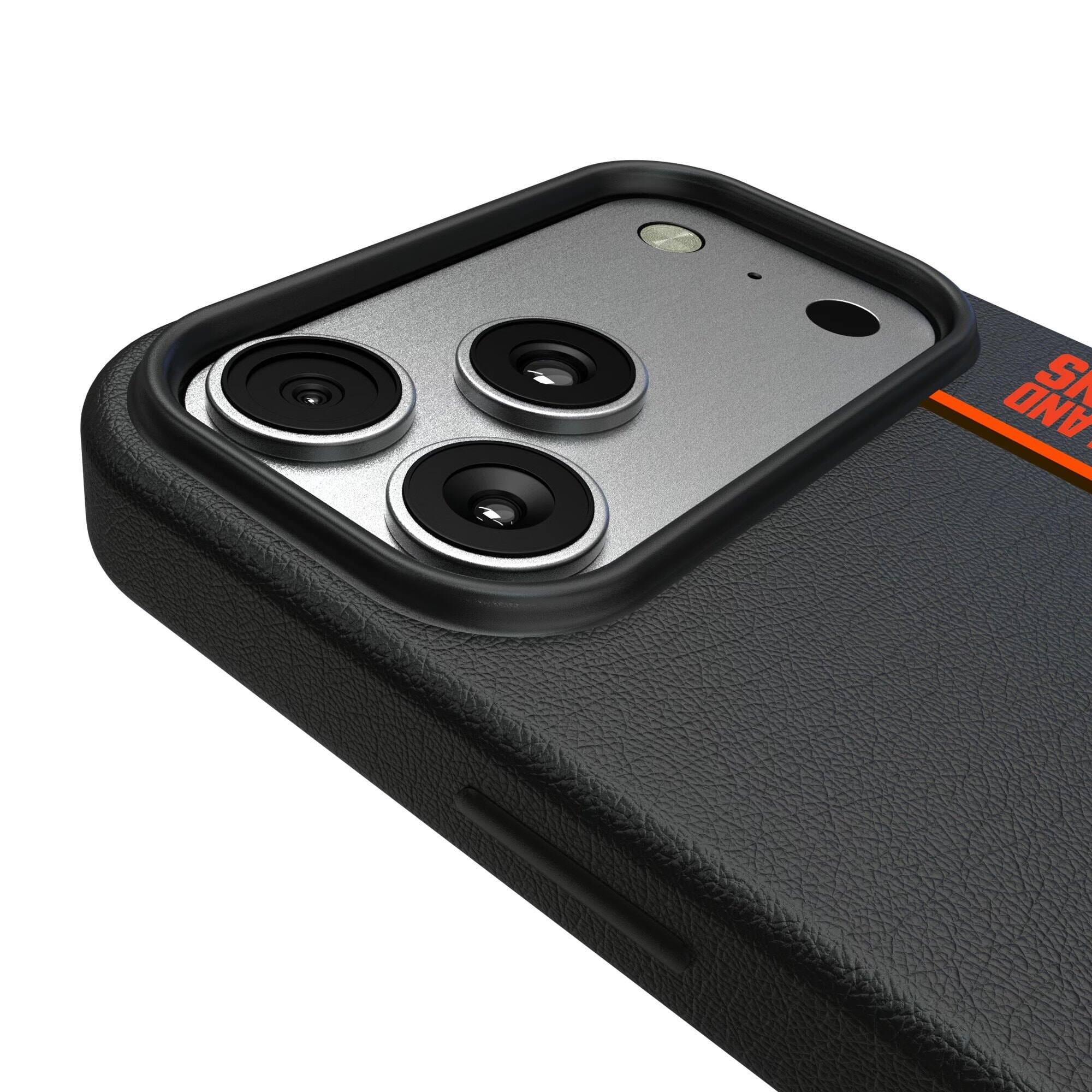 Alt View 2. Keyscaper - Cleveland Browns iPhone Magnetic Bump Case - 16 - Black.