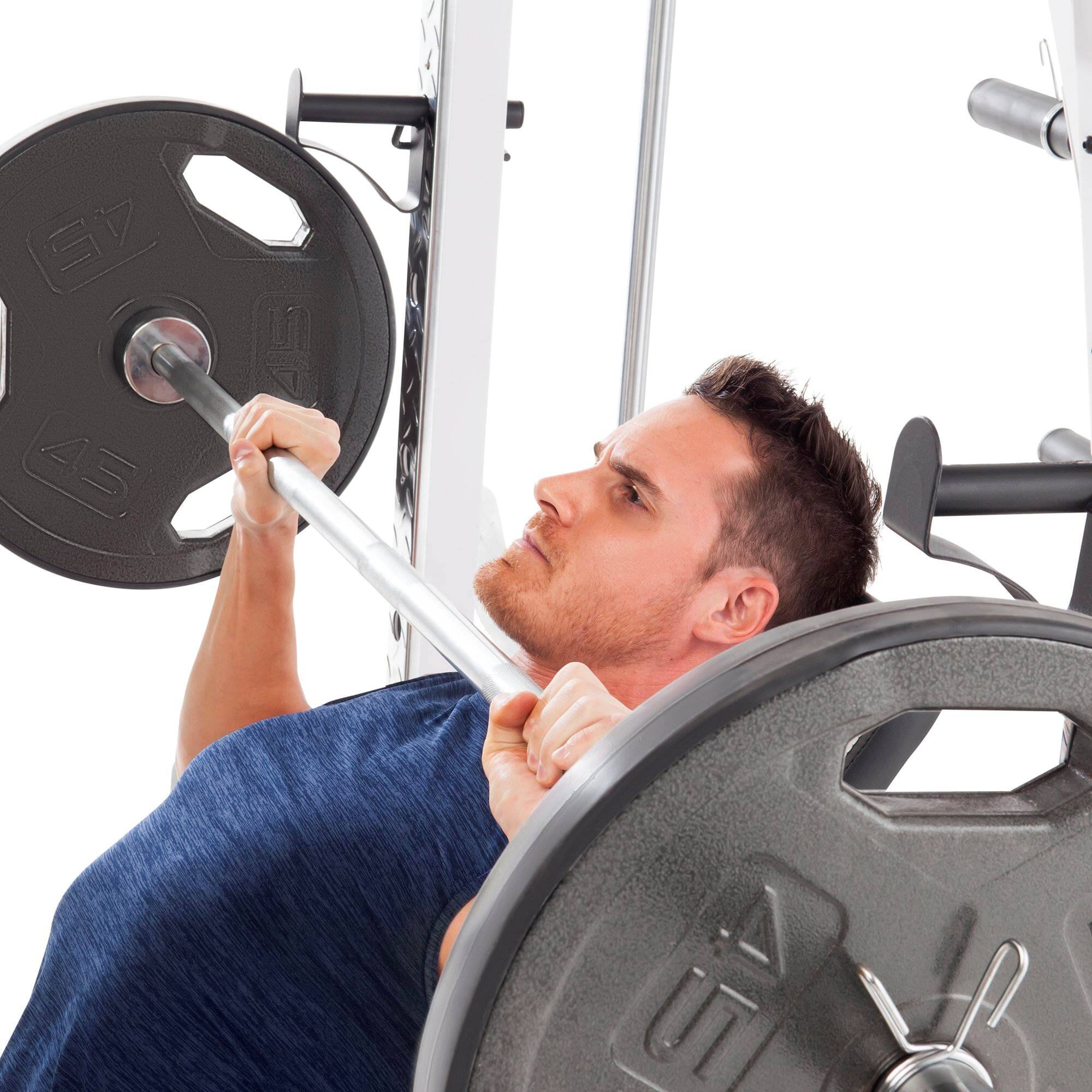 Alt View 7. Marcy - Marcy Pro Smith Cage Workout Machine Total Body Training Home Gym System, White - White,Black.