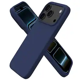 Ornarto - Designed for iPhone 17 Pro Case 6.3", Liquid Silicone Soft Gel Shockproof Protective Case - Navy Blue