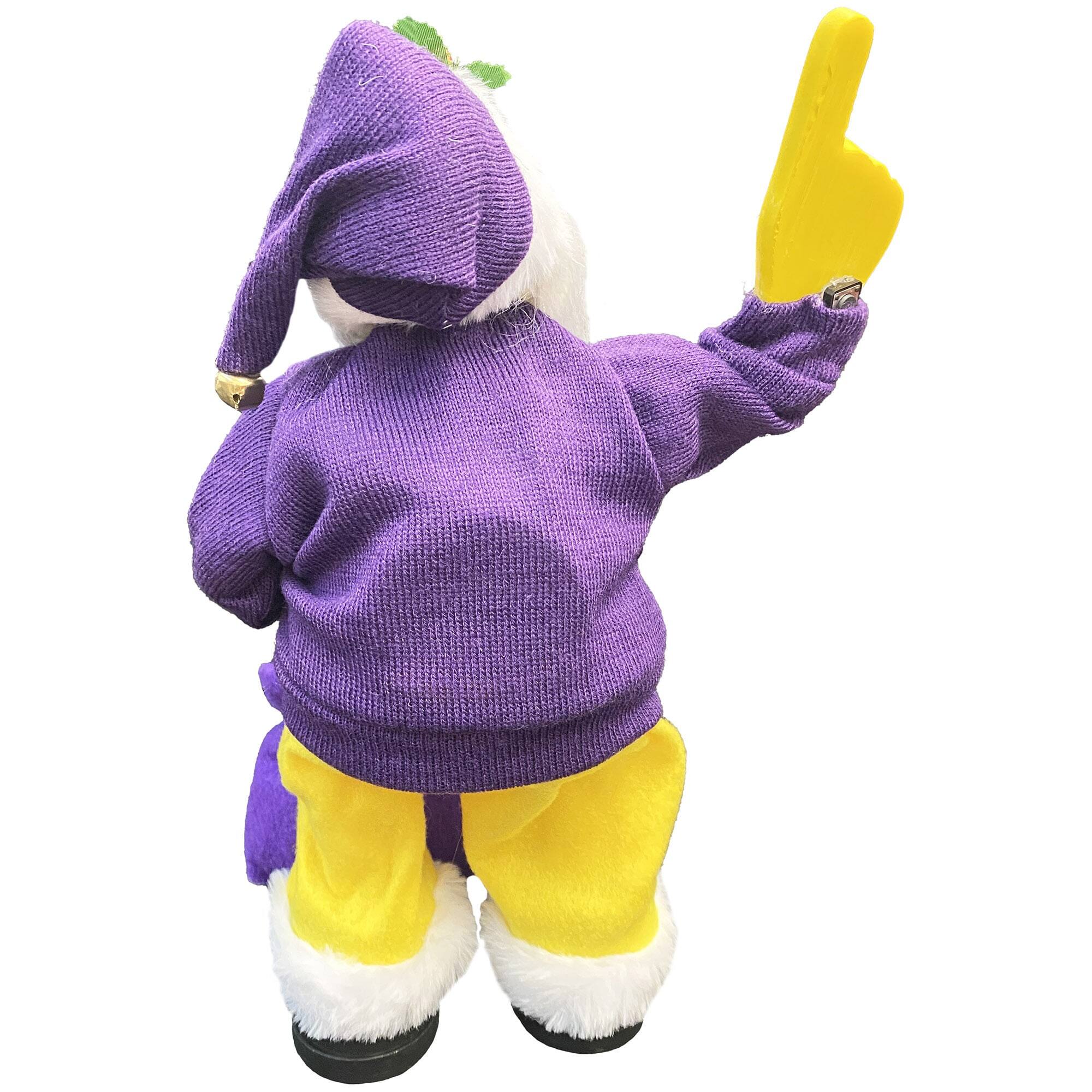 Alt View 1. Santa's Workshop - ECU Pirates 12" Animated Musical Santa - Purple.