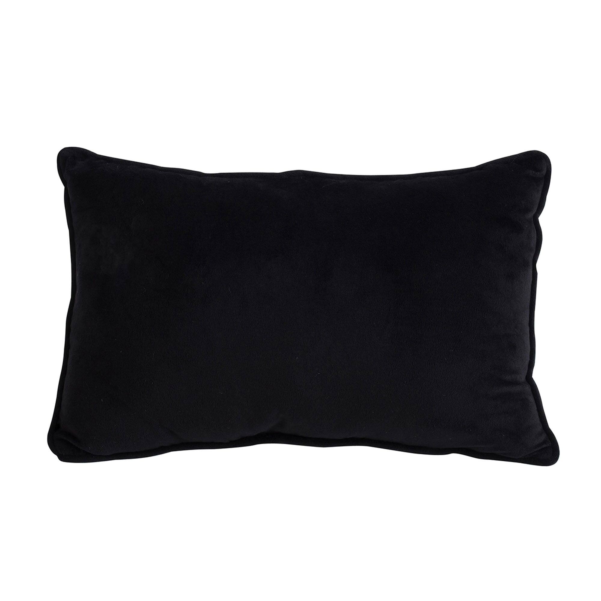 Alt View 4. Boyel Living - Set of 2 Black Velvet Holiday Pillows with Embroidered Joy and Snowflake Design - Black White.