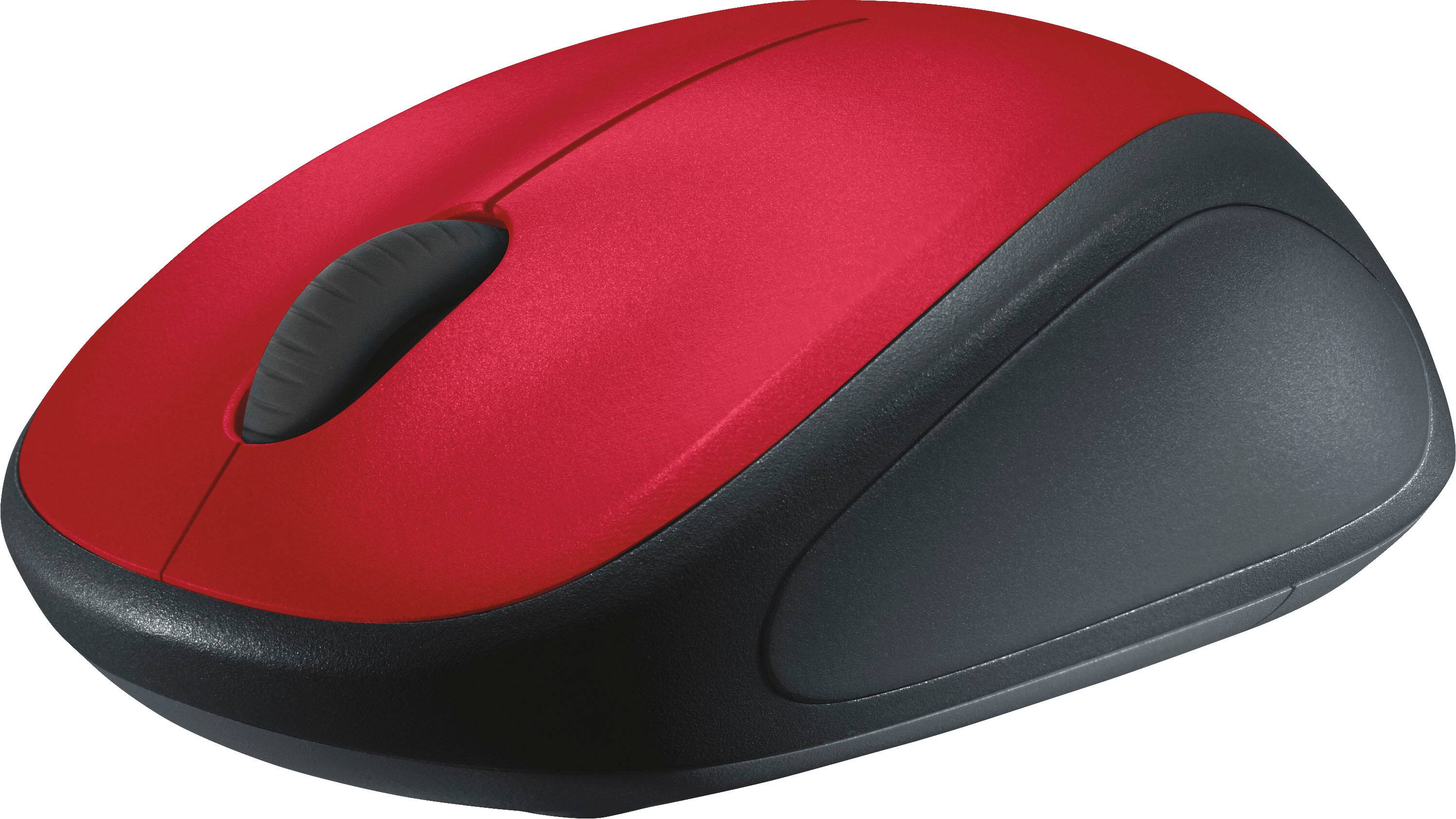 Alt View 1. Logitech - M317 Wireless Optical Mouse - Red.