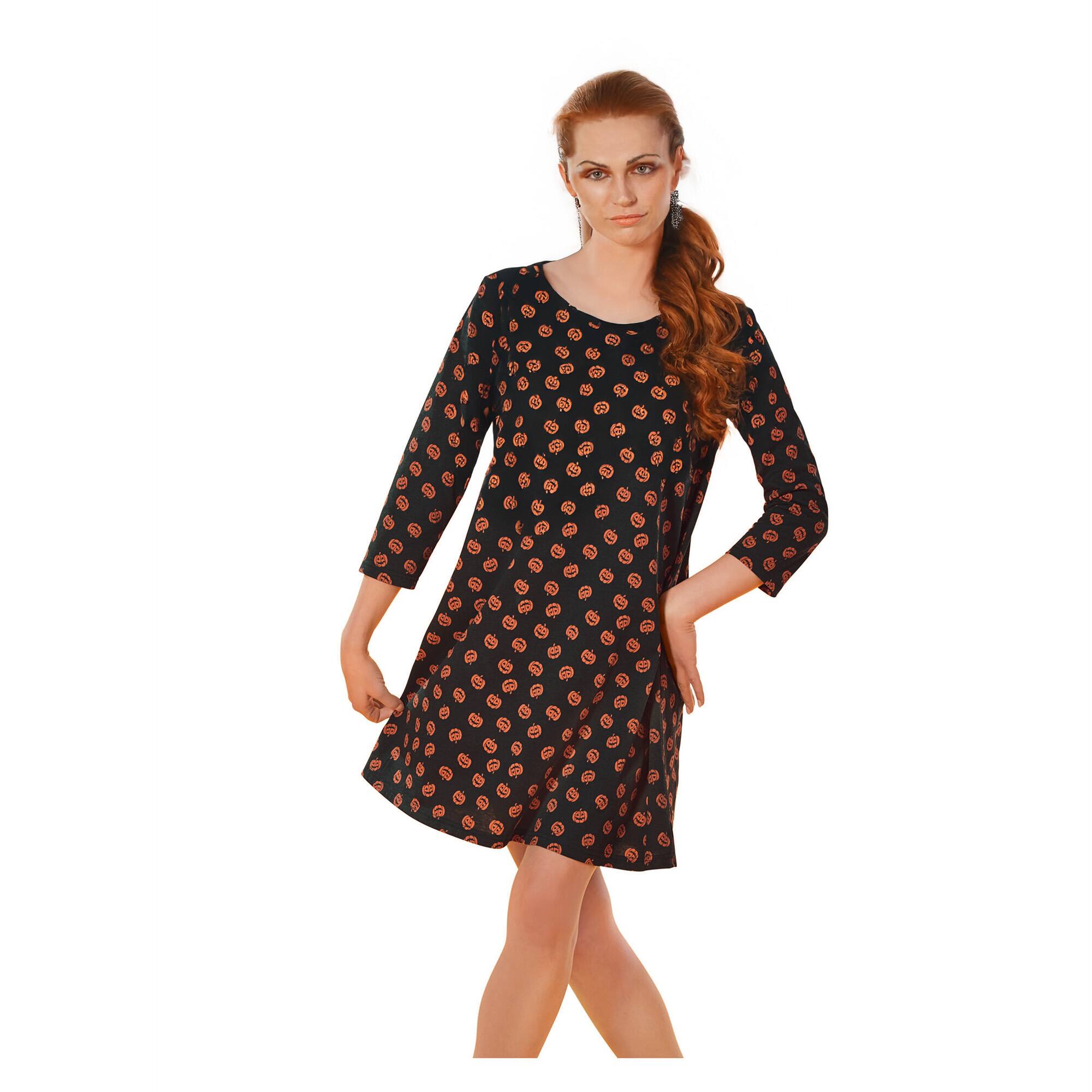 Alt View 1. Northlight - Women's Pumpkin Adult Halloween Costume - Small - Black.