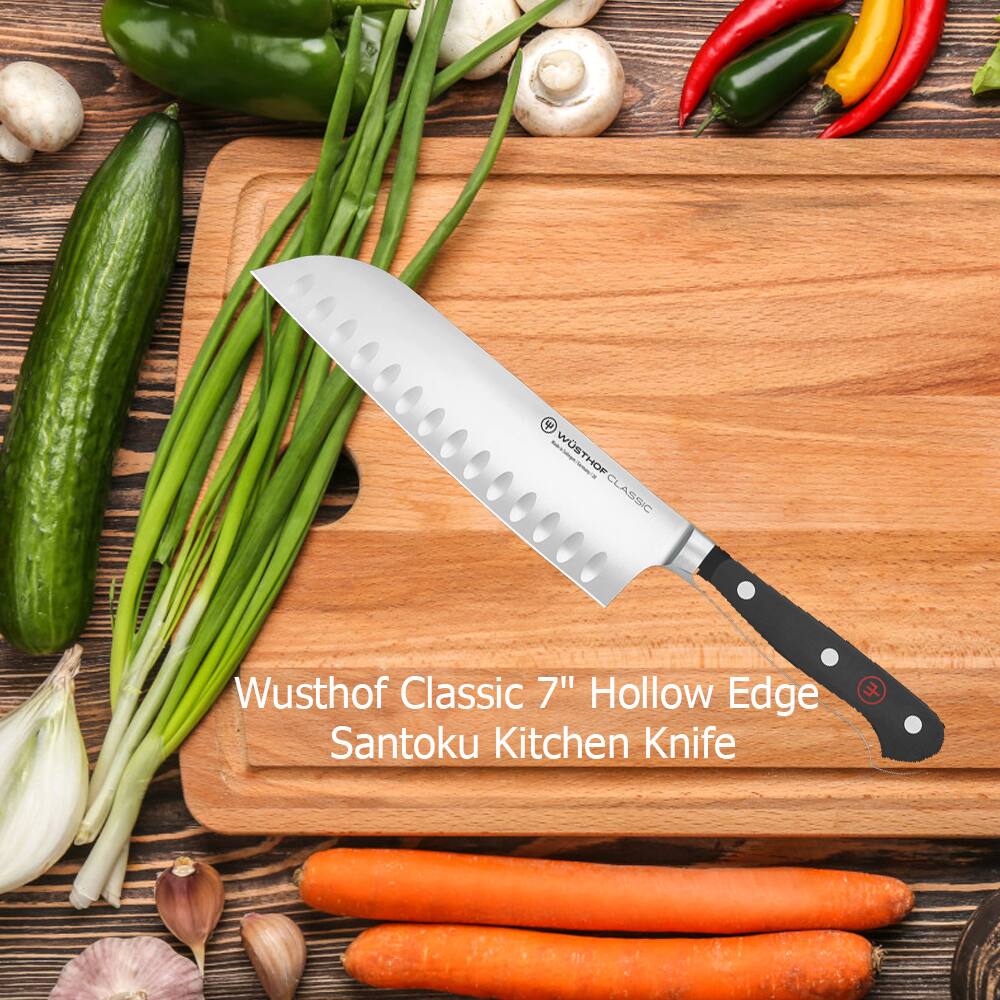 Wusthof Classic 7" Hollow Edge Santoku Kitchen Knife