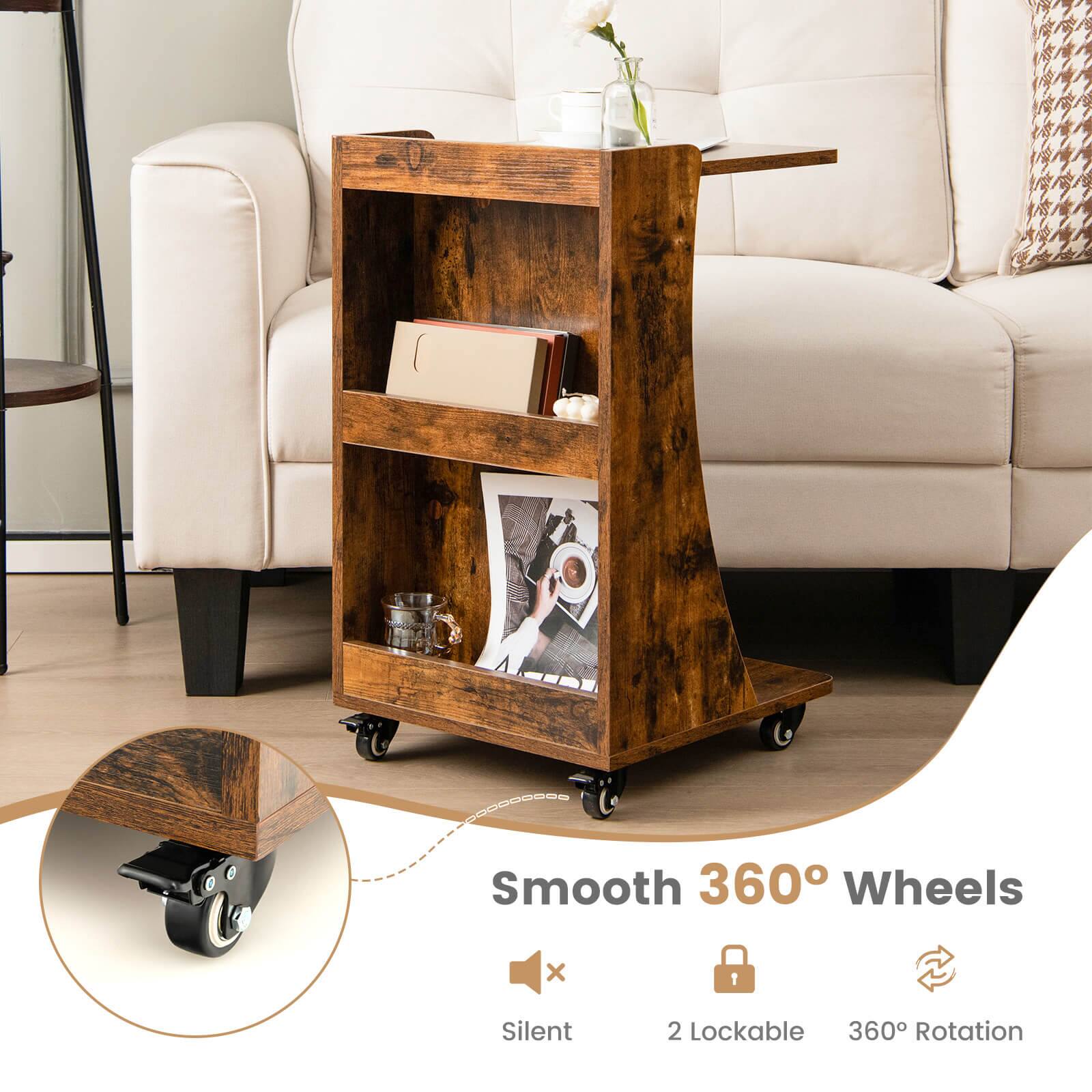 Smooth 360° Wheels x 1, Silent, 2 Lockable, 360° Rotation