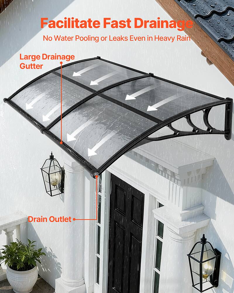 Facilitate Fast Drainage  
No Water Pooling or Leaks Even in Heavy Rain  

Large Drainage Gutter  
Drain Outlet